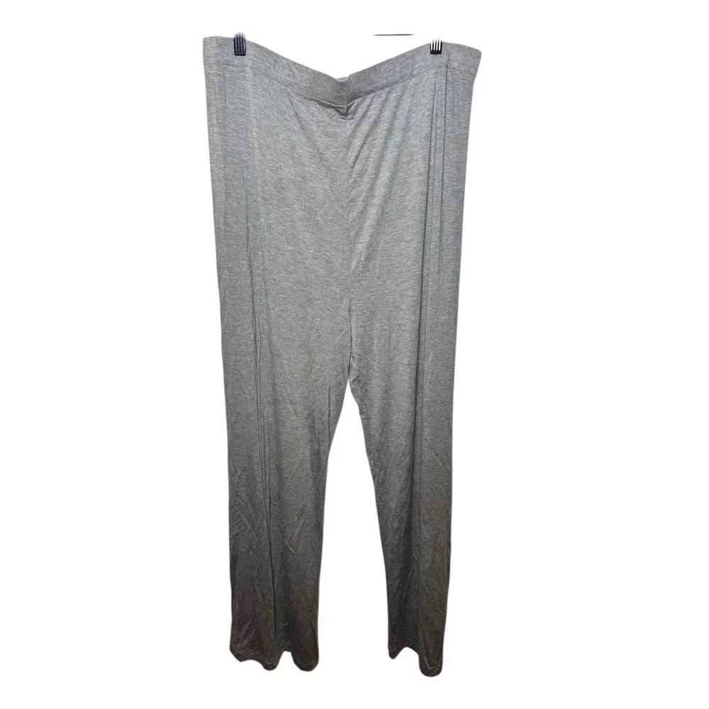 SKIMS Heather Gray Jersey Knit Wide Leg Lounge‎ Pants ONLY XL NWT